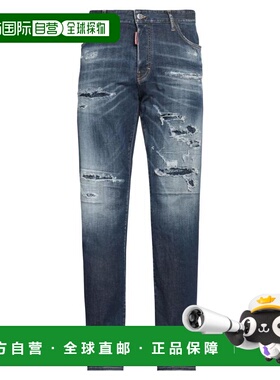 1h可退 【美国直邮】Dsquared2 男装休闲裤 3035 高腰直筒牛仔裤
