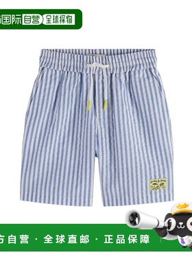 自营Scotch & Soda Seersucker Striped Textured Short - blue