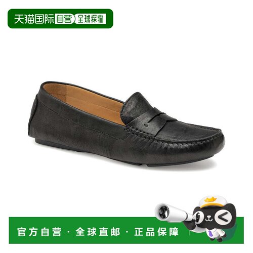 自营Johnston & Murphy Maggie皮革乐福鞋-黑色 美国奥莱直发