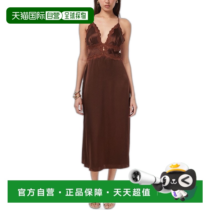 自营 Cami NYC Roya 真丝连衣裙 - 棕色 美国奥莱直发
