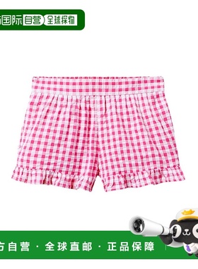 自营Janie and Jack Gingham褶边短款-粉红色 美国奥莱直发