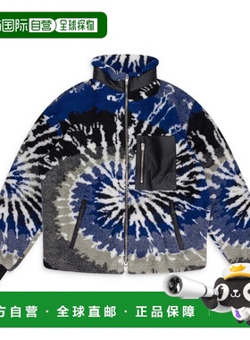 自营amiriBlue / Black Tie Dye Fleece Track Jacket - multi 美