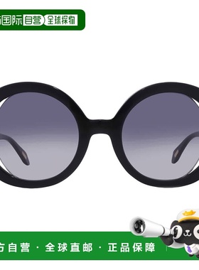 自营Just Cavalli Smoke Gradient Oval Ladies Sunglasses SJC02