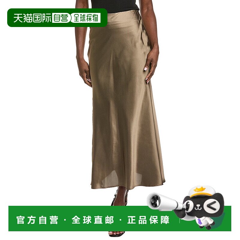 自营Endless Rose Satin Bias Maxi Skirt - brown 美国奥莱直发