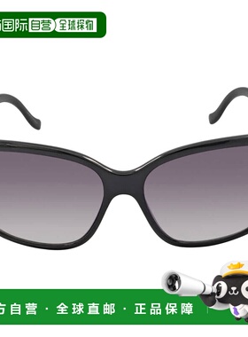 自营Calvin Klein Grey Gradient Square Ladies Sunglasses CK20
