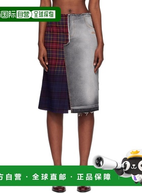 香港直邮潮奢 off-white 女士 红色 & 蓝色 Check Flannel Denim