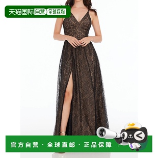 黑色 自营dress 米色 populationDanae蕾丝礼服黑色 美 the