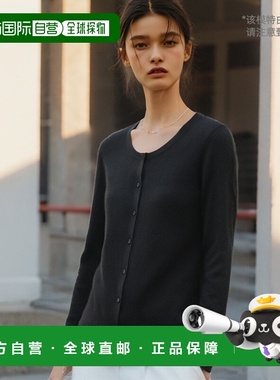 自营 Cutter & Buck 女式 Lakemont 开衫毛衣 - 黑色 美国奥莱直