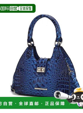 自营 mia k collectionAva Faux Crocodile-Embossed Vegan Leath