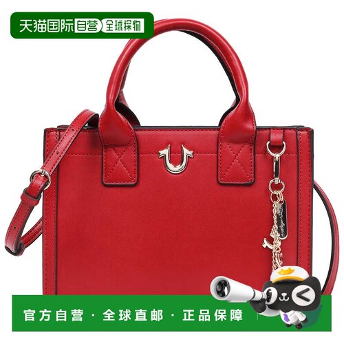 自营True Religion Modern Edge Charm Tote - red 美国奥莱直发