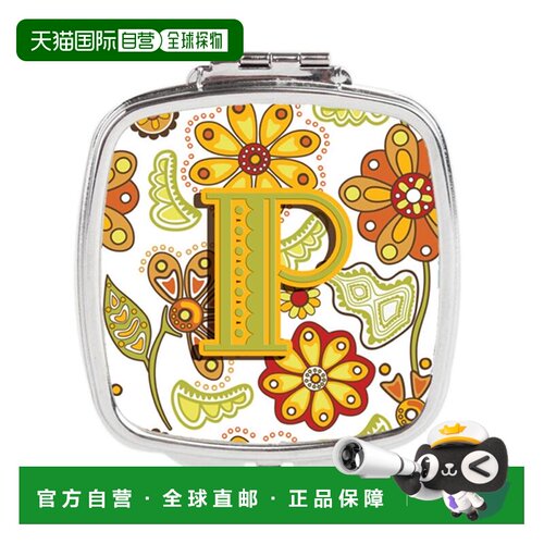 自营Carolines Treasures CJ2003-PSCM 字母 P 花卉芥末和绿正品