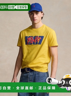 自营Polo Ralph Lauren男式T恤黄色经典圆领套头衫FTS3-黄色 美国