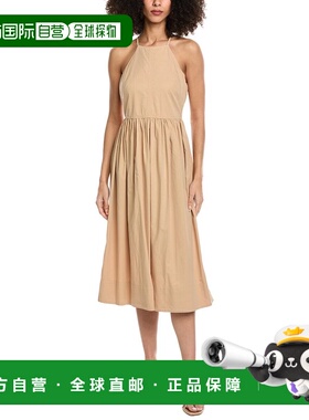自营Bella Dahl Fitted Midi Halter Dress - brown 美国奥莱直发