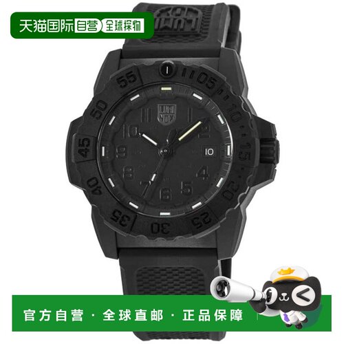 自营Luminox Navy Seal黑色表盘橡胶表带男士手表XS.3501.BO.F-黑