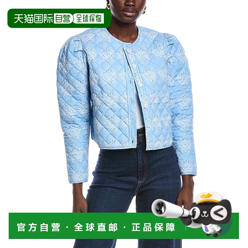 自营Sail to Sable Quilted Print Jacket - blue 美国奥莱直发