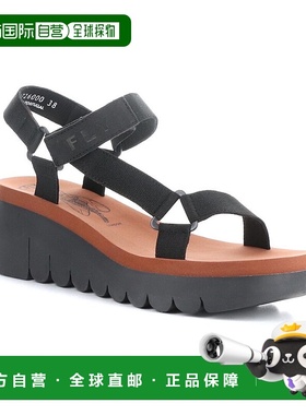 自营 FLY London Yefa 绒面革凉鞋 - 黑色 美国奥莱直发高跟