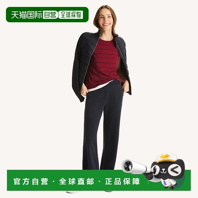 自营Nautica女式条纹圆领T恤-深红色 美国奥莱直发