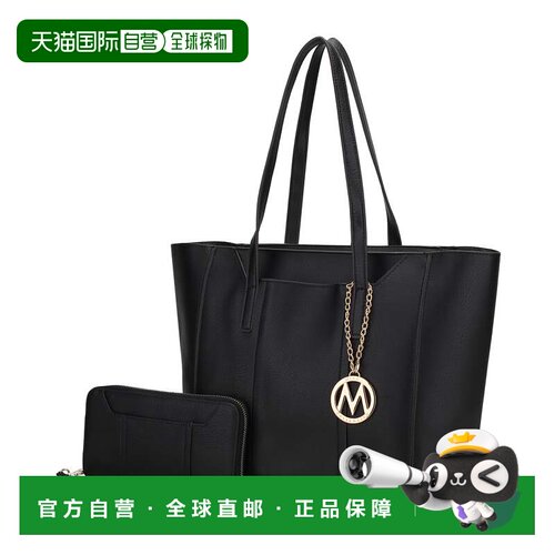 自营mia k collectionDinah 带钱包的轻便托特包 - 黑色 美国奥莱