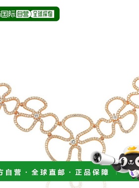 自营 Suzy Levian 玫瑰纯银立方氧化锆花卉细项链 - 粉红色 美国