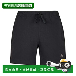 自营moose knuckles极简黑色游泳短裤，带弹性腰带-黑色 美国奥莱