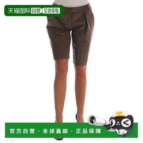 自营Ermanno Scervino Velvet Bermuda Women's Shorts - green