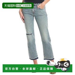自营 7 for all mankind7为全人类卡利海岸打破直踝牛仔裤-蓝色