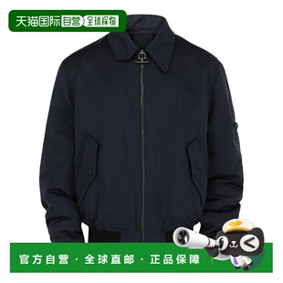 自營salvatore 美國奧萊直 藍(lán)色 ferragamoGancini軟墊轟炸機(jī)夾克