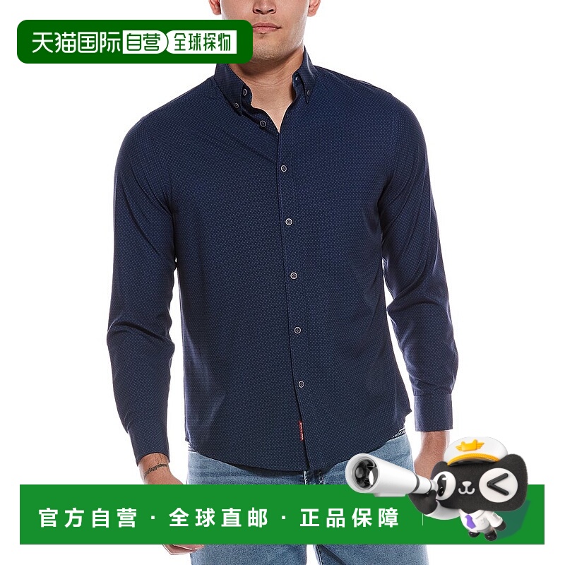 自营Report Collection Print Sport Shirt - blue 美国奥莱直发
