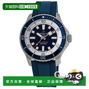 自营Breitling Superocean Automatic 42 Blue Dial Rubber Strap