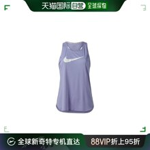 运动背心男款 紫色圆领无袖 中长款 自营｜Nike耐克女士T恤衫