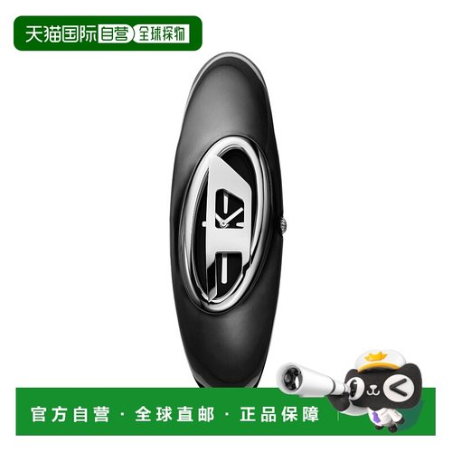 自营Diesel Women's Wonder-D Two-Hand, Black Stainless Steel