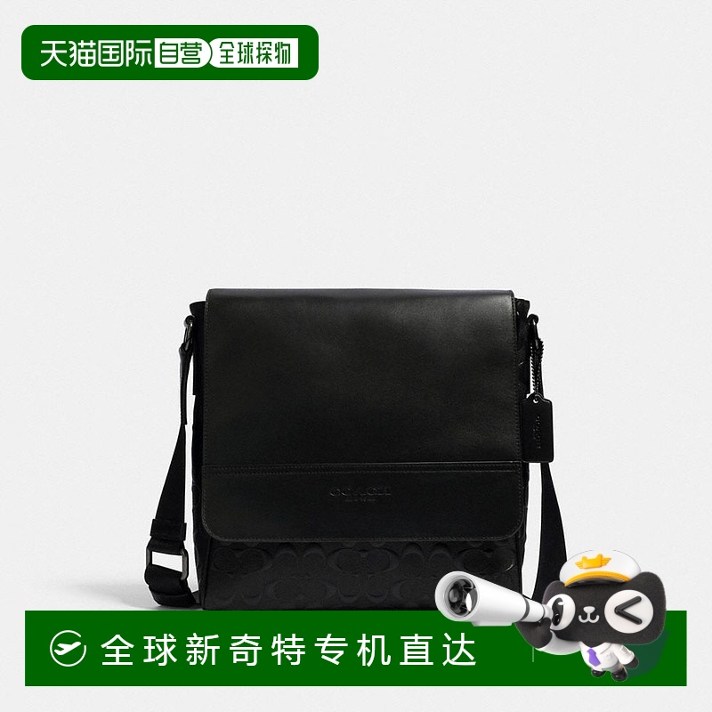 美国直邮Coach Houston系列 皮革地图包蔻驰