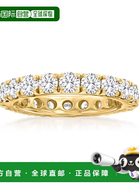 自营 Ross-Simons 14 克拉黄金钻石永恒戒指 - 白色 美国奥莱直发