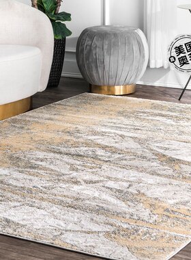 nuLOOM 当代抽象 Leora 区域地毯 - 金色 【美国奥莱】直发