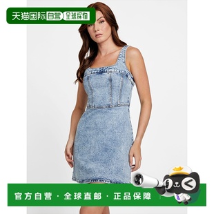 自营guessIngrid Denim Dress - medium wash 美国奥莱直发连衣裙