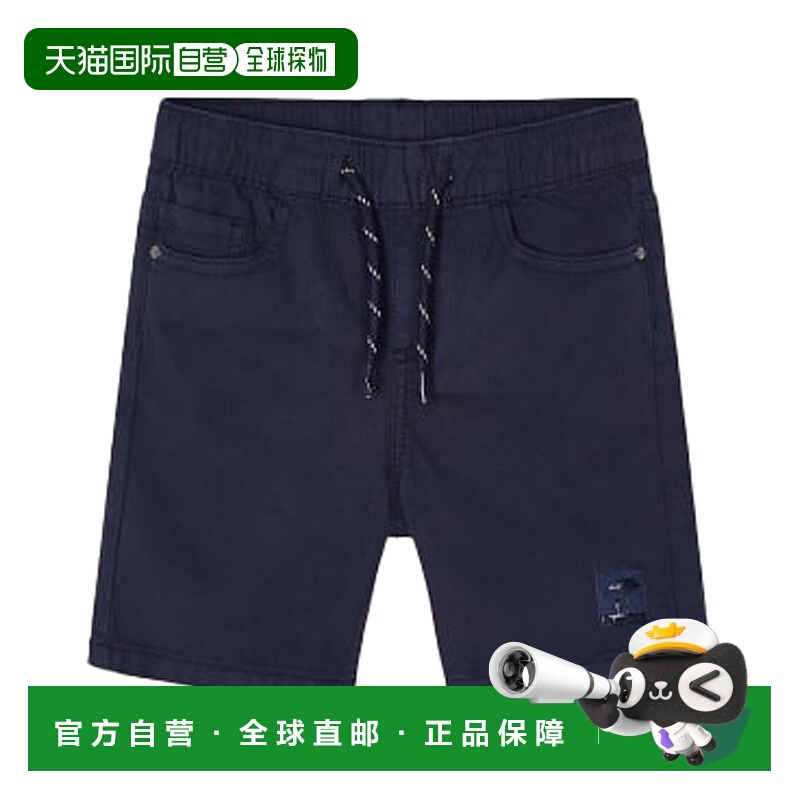 自营 mayoral海军蓝色抽绳百慕大短裤 - 蓝色 美国奥莱直发