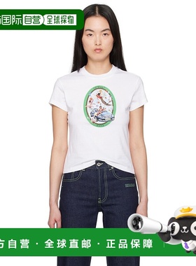 1h可退 香港直邮潮奢 off-white 女士 白色 Oval Fresco T 恤 OWA