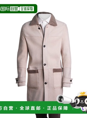 自营Kiton Zip-Up Lambskin-Shearling-Cashmere Coat - light br