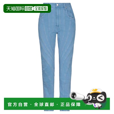 1h可退 【美国直邮】Thierry Mugler女士牛仔裤高腰紧身弹力徽标