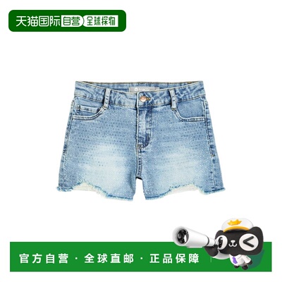 自营Tractr Jeans Clear Stud Brittany Short - blue 美国奥莱直