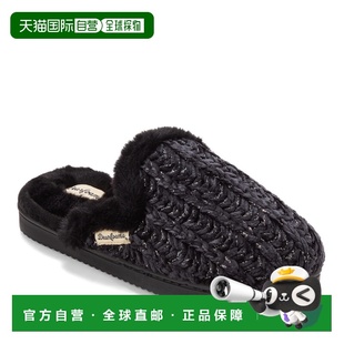 自营Dearfoams Women's Paris Chenille Shaped Tab Scuff Slippe