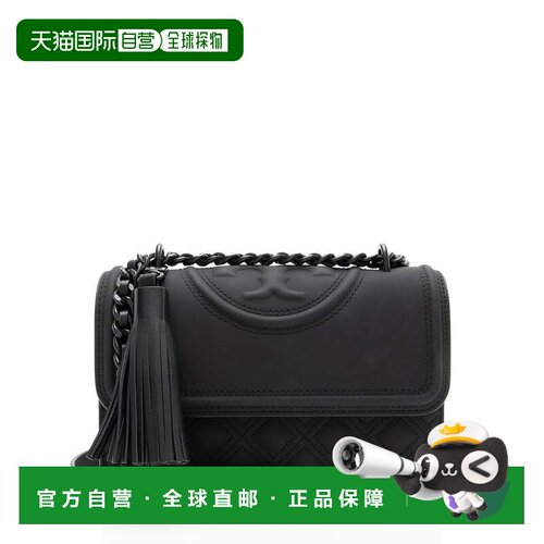 自营Tory Burch Matte Leather Fleming Small Shoulder Bag - bl