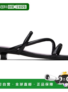 1h可退 香港直邮潮奢 BY FAR 女士 黑色 Morena Nappa Leather 凉