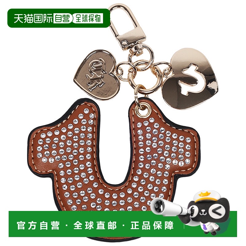 自营True Religion Rhinestone Horseshoe Bag Charm - cognac 美