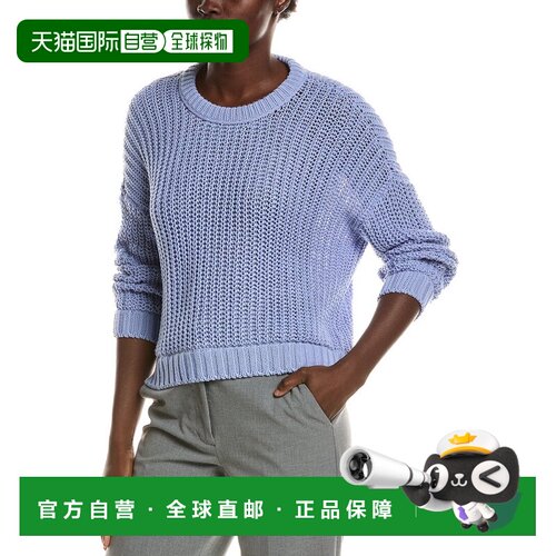 美国直邮自营EILEEN FISHER圆领毛衣-绿色 美国奥莱直发