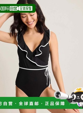 自营Women's Tommy Bahama Island Cays Cabana Swimsuit Black W