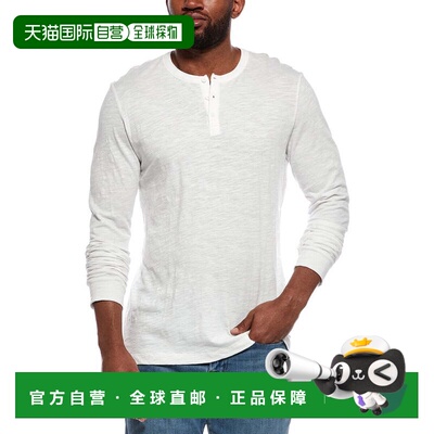 自营Onia Slub Henley Shirt - white 美国奥莱直发