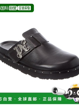 自营Palm Angels Studded PA Leather Mule - black 美国奥莱直发