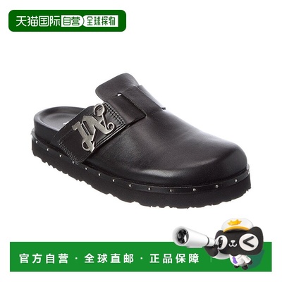 自营Palm Angels Studded PA Leather Mule - black 美国奥莱直发