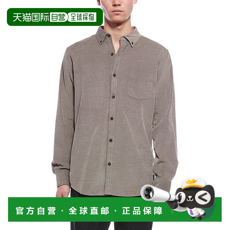 自营weatherproof vintage耐候复古锦缎灯芯绒衬衫-灰色 美国奥莱